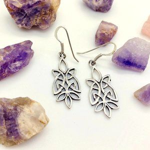 NIB Sterling Silver Celtic Knot Dangle Earrings